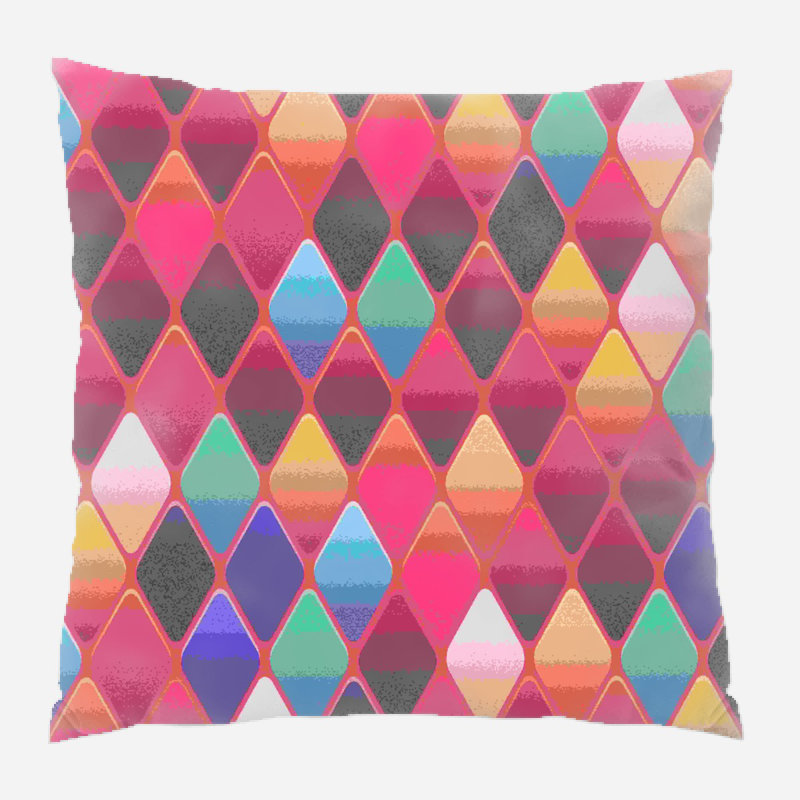 Coussin abstrait, Rose