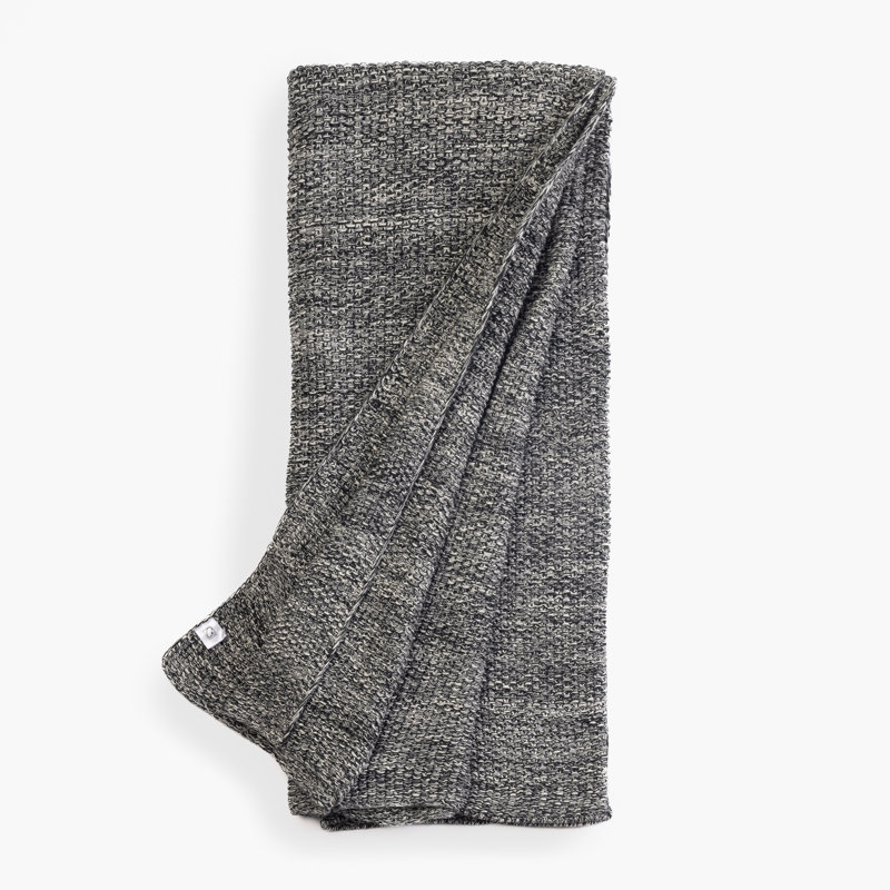 Eden Knitted Throw Blanket, Charcoal