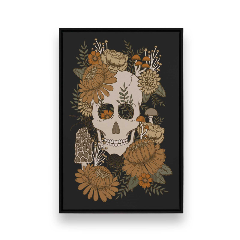 «Autumn Skulls» par Lathe & Quill, reproduction d'art, H 48 po x l 36 po, Impression encadrée sans passe-partout, Noir