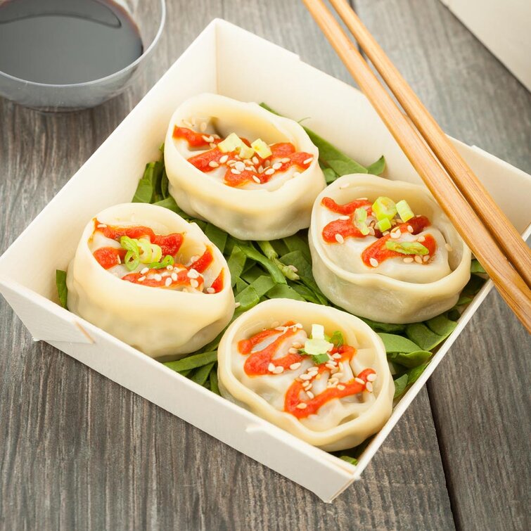 Disposable Take Out Dumpling Meal Box Frozen Fast Food Packing