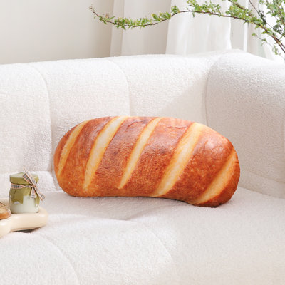 Flitwick Velvet Plush Bread Throw Pillow (15"x7")