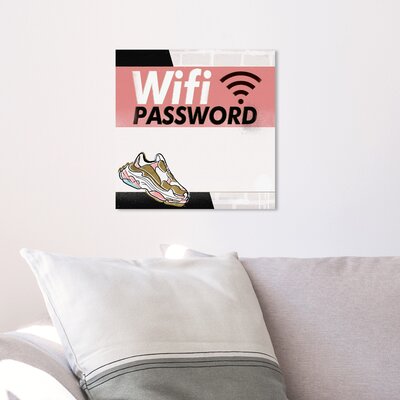 Typography and Quotes Wifi Password Urban Family Quotes and Sayings - Textual Art on Canvas -  Oliver Gal, 32037_12x12_CANV_XHD
