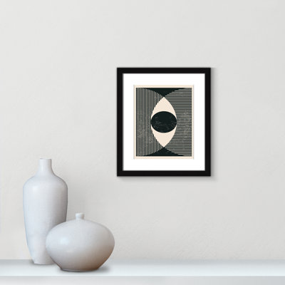 Black and White Geometric Shapes #2 Print by Stanley