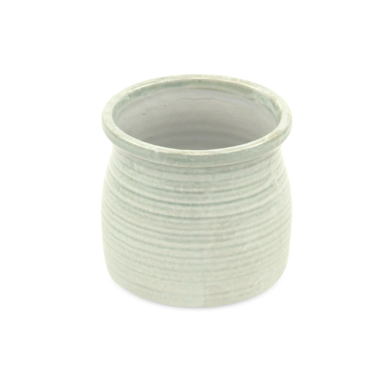 Pot à fleurs en céramique Mott, Vert, H 4,75 po x l 5 po x P 5 po