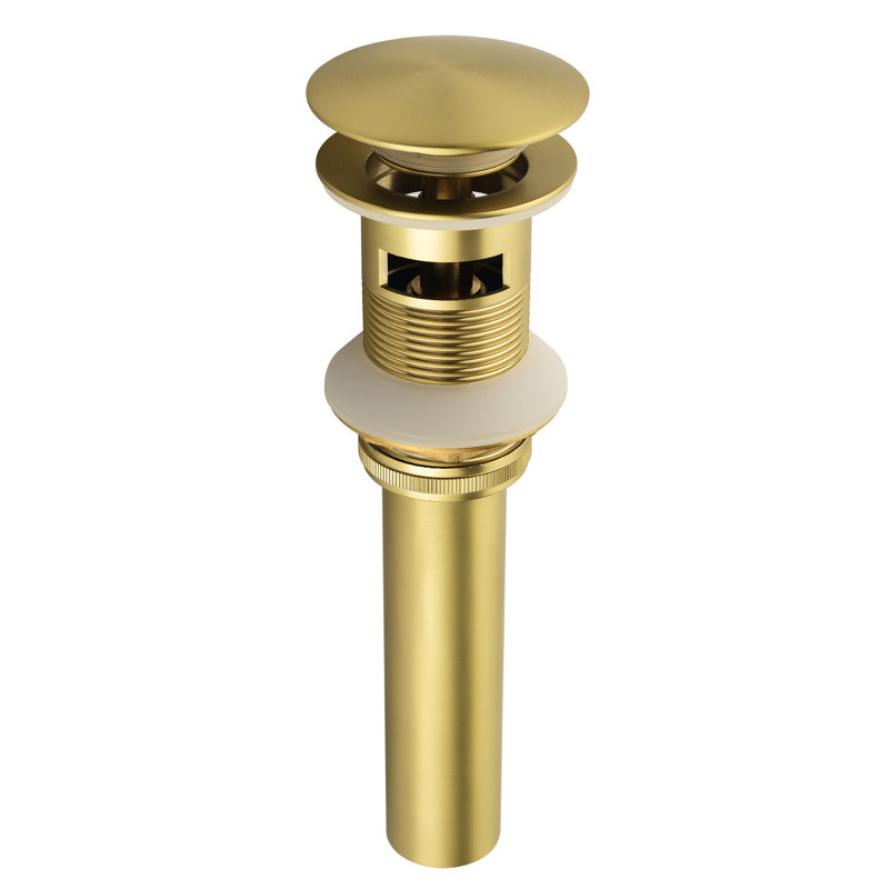 2.56'' W Drain Stopper Yes, Brushed Gold