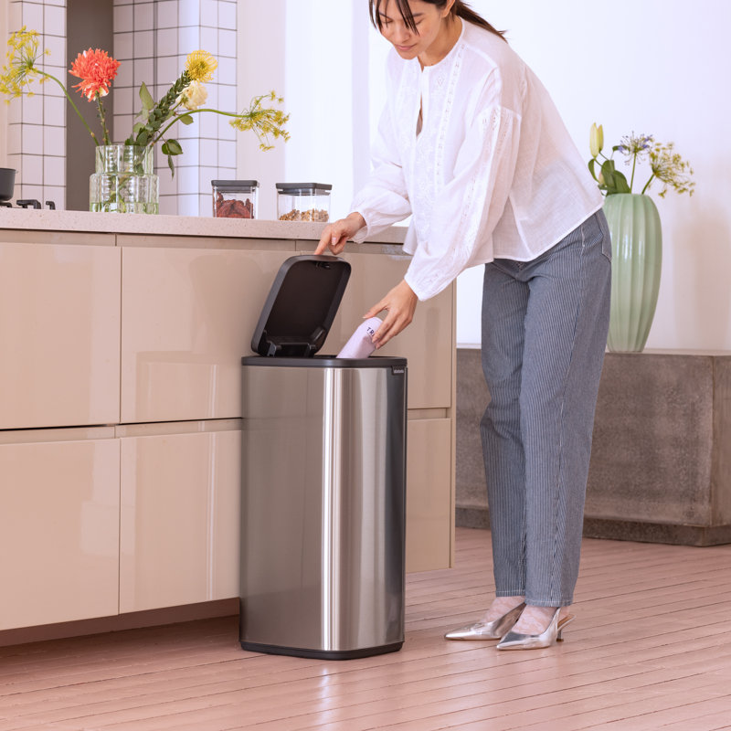 Brabantia Bo Touch Bin 30 Litre, Matt Steel Fingerprint Proof