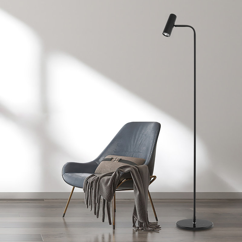 61.02'' Black LED Arched Floor Lamp
