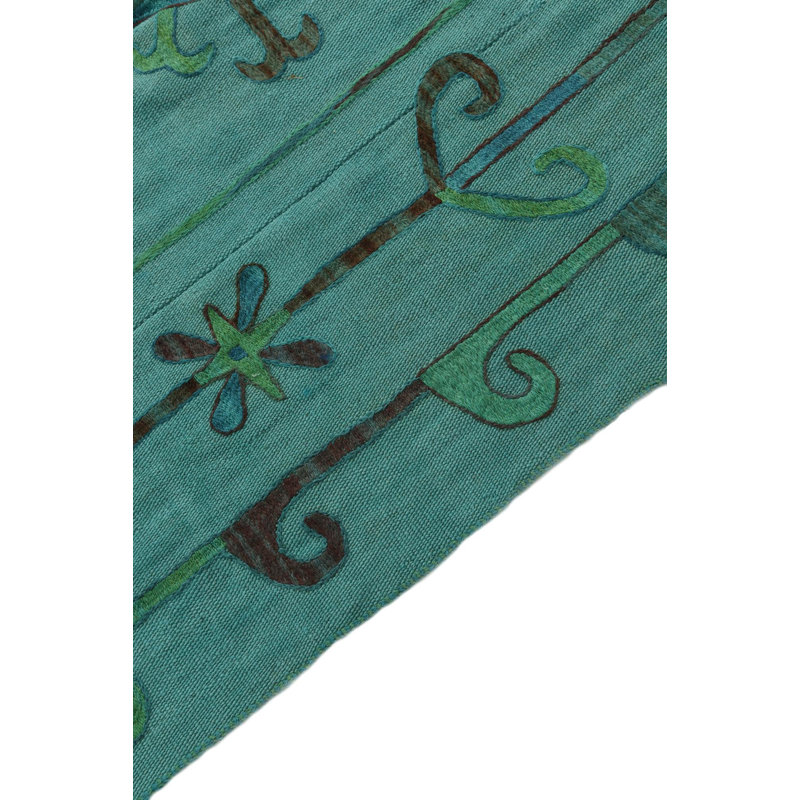 Tapis bleu sarcelle 6x9