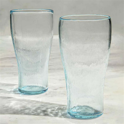 Handcrafted Quoise Glassware Tumbler Set, Elegant and Versatile for Everyday Use and Special Occasions, Set of 2