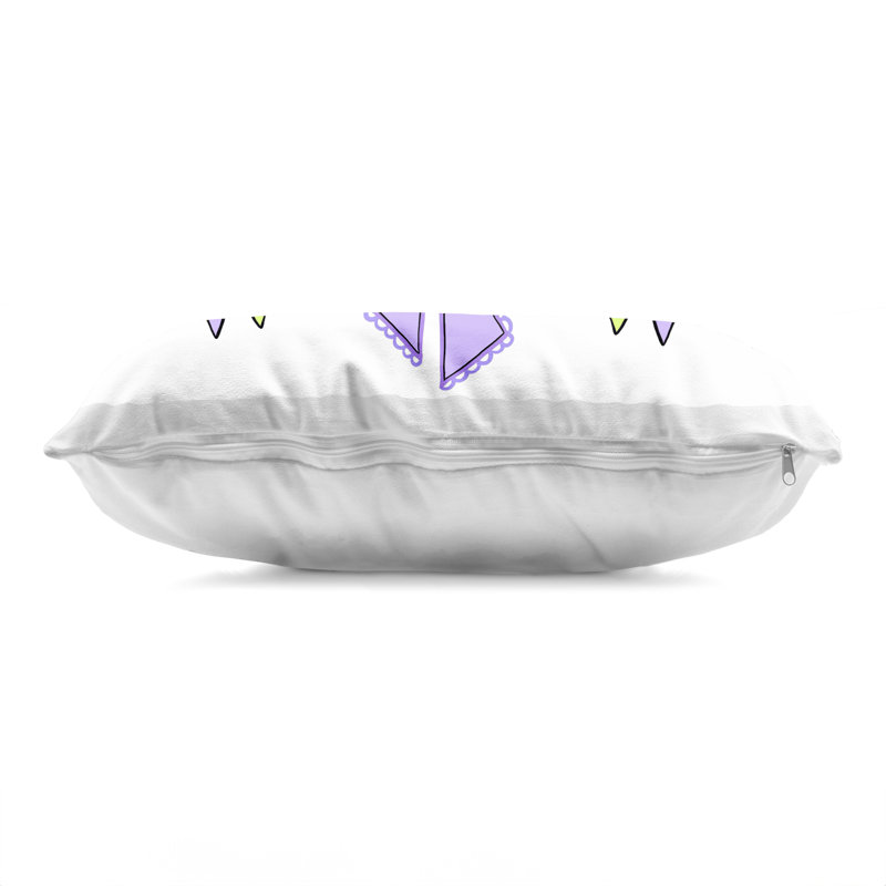 Coussin Blue Glam Cowgirl, Blanc/mauve, Rectangulaire H 20 po x l 14 po