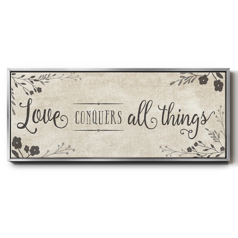 Love Conquers- Framed Canvas