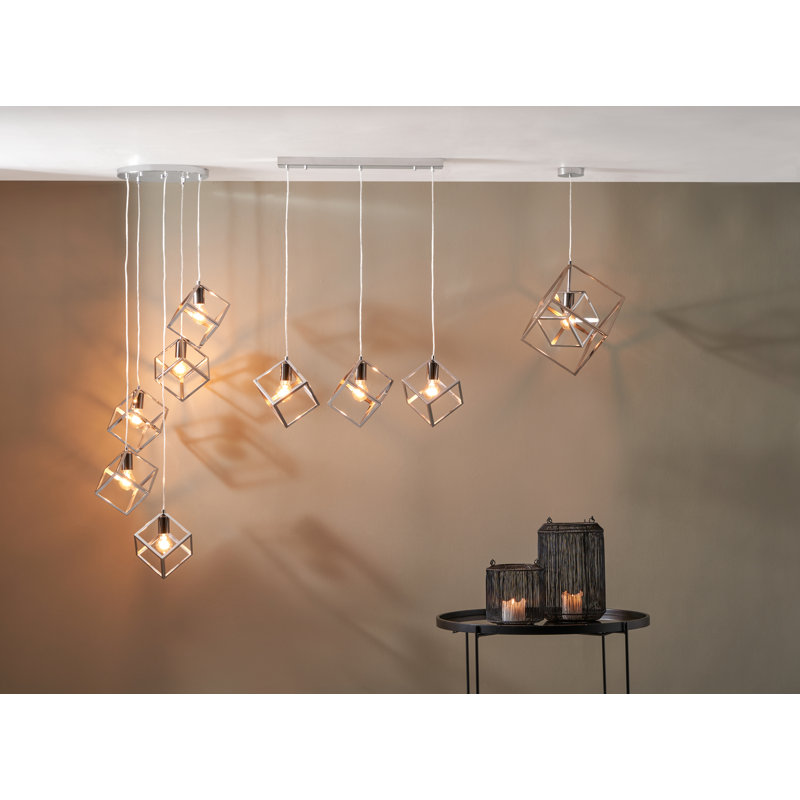 Adamantia 1 - Light Steel Square/Rectangle Pendant