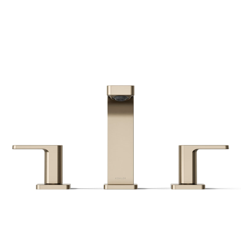 ParallelWidespread Bathroom Faucet, 3-Hole Two Lever Handle Bathroom Sink Faucet, Vibrant Brushed Bronze, 1.2 GPM