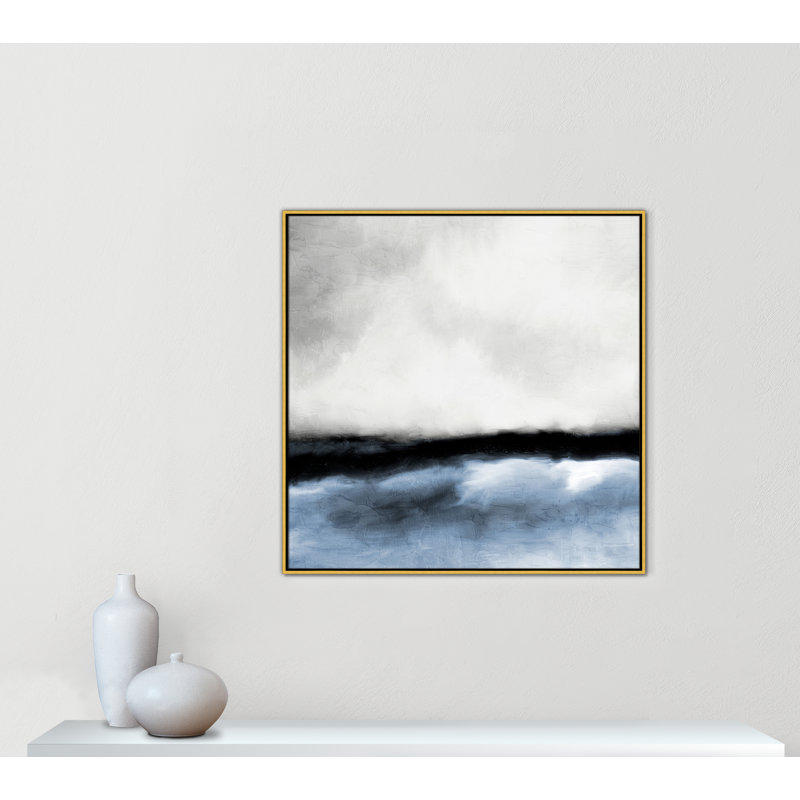 Across the Horizon - Version carrée, impression par Kimberly Allen, Toile avec cadre flottant or, Pas de tapis