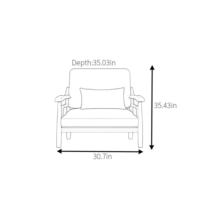 Modern Simple Solid Wood Sofa