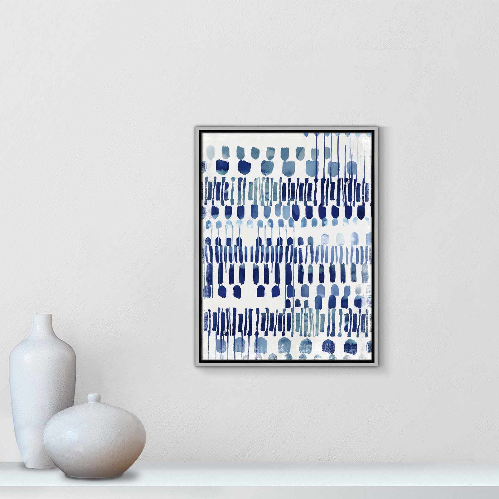 Continuously I - Painting Print, Silver Framed Canvas, No Matte, 25.5" H x 19.5" W x 2" D