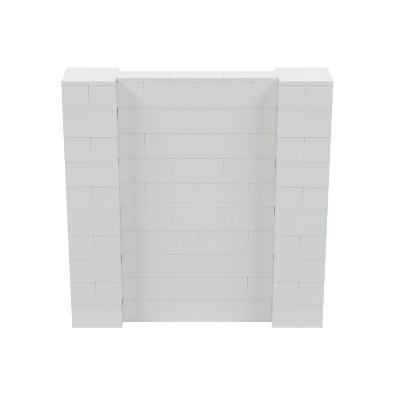 Ensemble mural de blocs géants 7 'T, H 60 po x l 60 po x P 12 po, Gris clair