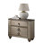 Contemporary Antique Brown Nightstand, 3 With Patched Wood Top And Modern Design For Bedroom Nightstand Top, 3 Drawers In Brown, Rustic Vintage Style