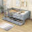 Wood Daybed with Two Drawers and Slats-209425338-209425341