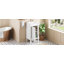 Petit meuble-lavabo de 18 po de style français avec lavabo en céramique et tablette de rangement réglable | Idée de cadeau-1098195496