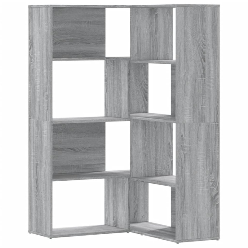 Azamat 140cm H x 85cm W Bookcase, Grey Sonoma