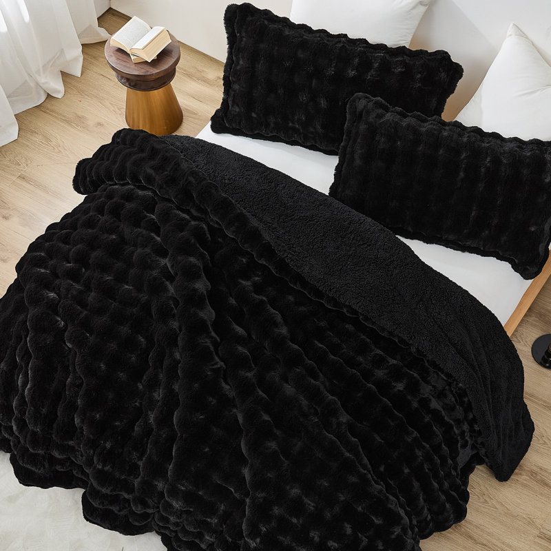 Ensemble d'édredon très grand Snowball Chunky Bunny - Coma, Édredon pour grand lit + 2 taies décoratives pou