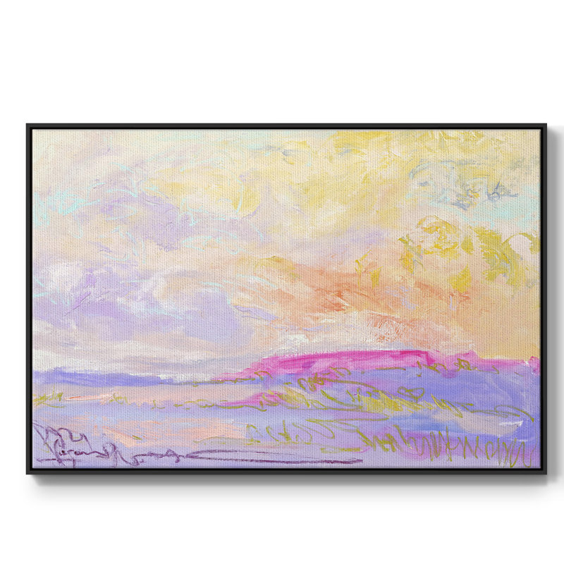 Déesse encadrée sur toile, Toile avec cadre flottant noir, H 27 po x l 41 po x P 2 po