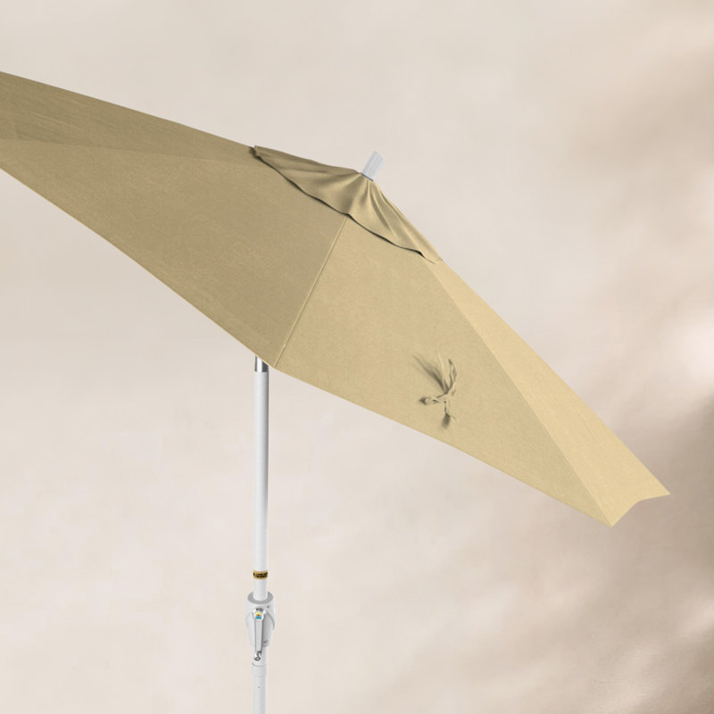 Parasol de marché 7,5', Sunbrella®, Blanc, Sunbrella® beige