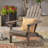 Foldable Adirondack Chair – Acacia Wood, Outdoor, Classic Slat Design, Space-Saving-195505426