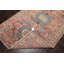 Tapis oriental turc Oushak en laine noué à la main 4 pi 3 po x 9 pi 4 po saumon délavé, couleur ardoise