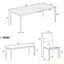Ensemble de table de salle à manger extensible 6 pièces avec 4 chaises et banc-69976225