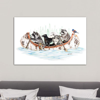 «Critter Canoe» par Holly Surant - impression d'art graphique