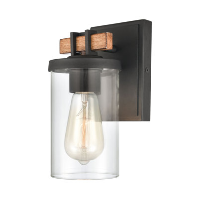 Menzel 9'' High 1-Light Sconce - Charcoal