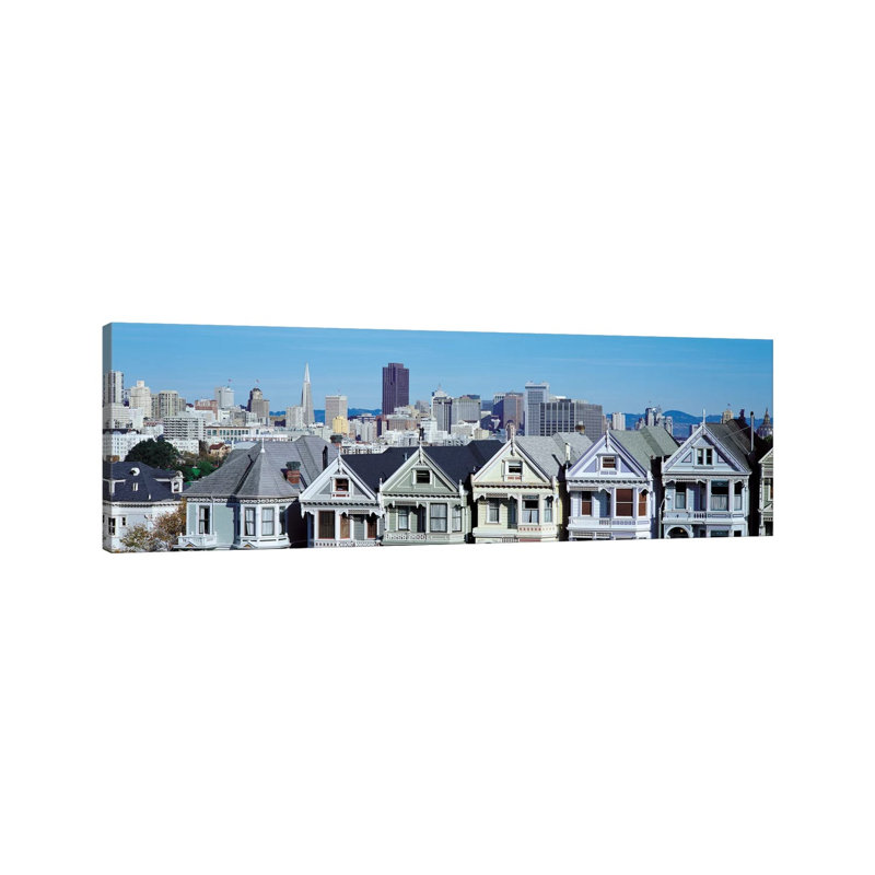 San Francisco Panoramic Skyline Cityscape - Wrapped Canvas Panoramic Print, 30.48 cm H x 91.44 cm W x 1.91 cm D