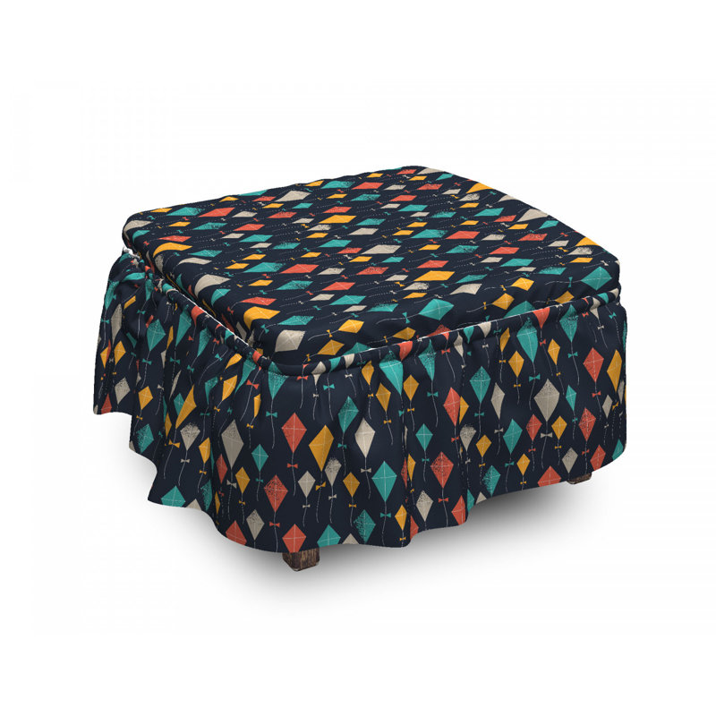 Housse pour repose-pieds volant cerf-volants grunge