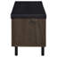 Clackamas Black 2-Door Storage Bench-595943733
