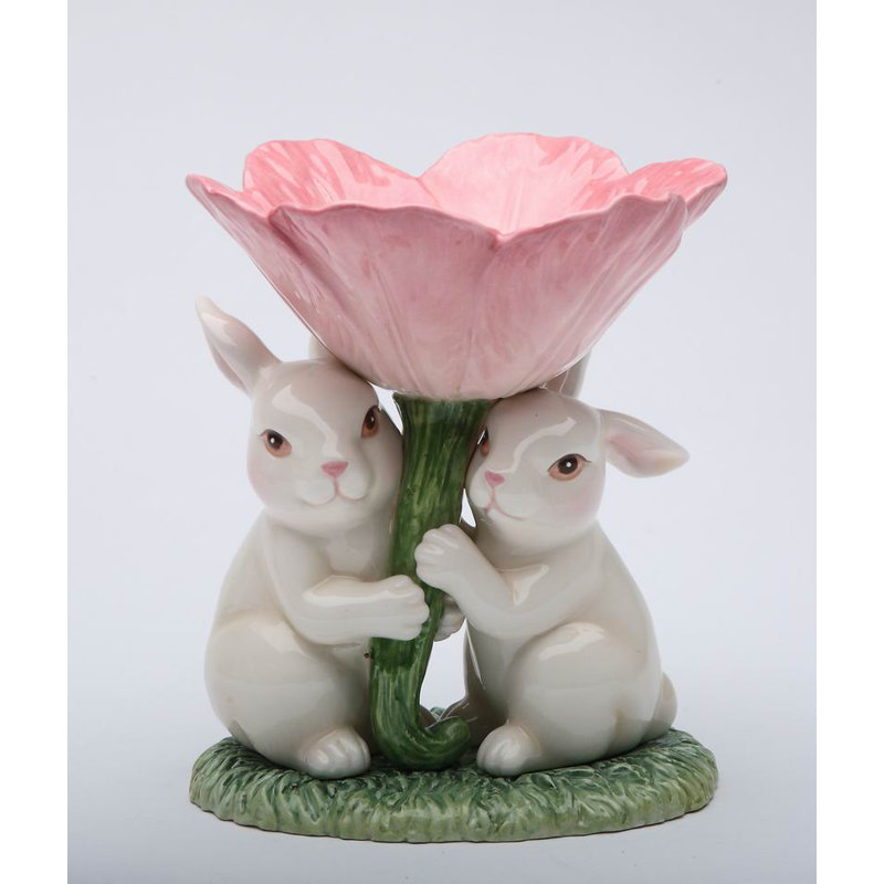 Petit chandelier en céramique Bunnies Flower