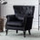 Fauteuil à oreilles large de 31,5 po Kimmie