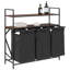 Laundry Basket 3 Compartments With Shelves