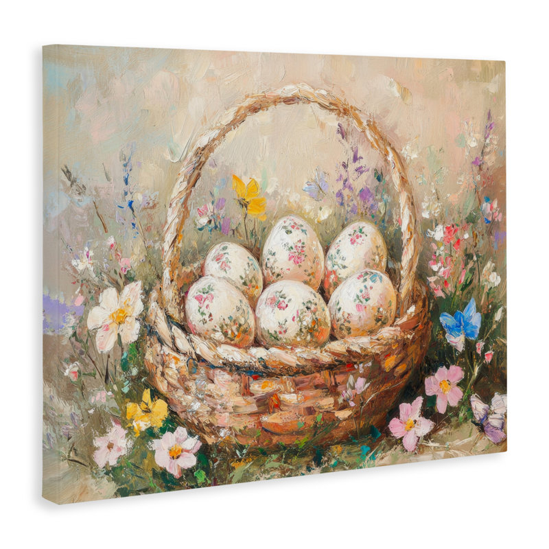 Fleurs délicates pour la toile de Pâques, design par Petal Prints Design, H 36 po x l 48 po