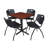 Cain Square X-Base Breakroom Table & 4 M Stack Chairs-32520471