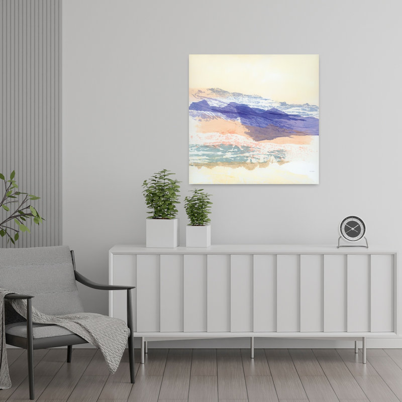 Montagne abstraite, art abstrait contemporain, H 24 po x l 24 po