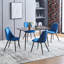 Chaises d'appoint de salle à manger rembourrées avec pieds en métal Benbrook-706775364-707103112