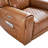 37.8" Wide Modern Top Genuine Leather Dual Motor Power Recliner With Adjustable Headrest And Cupholders (Set Of 2)-980962824