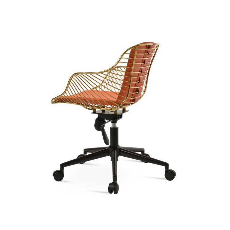 Zebra Task Chair, Orange, Gold