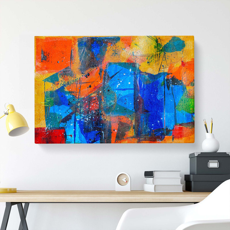 Abstract Art Painting Vol.333 by S.Johnson - Wrapped Canvas Painting Print, 35cm H x 50cm W x 3cm D