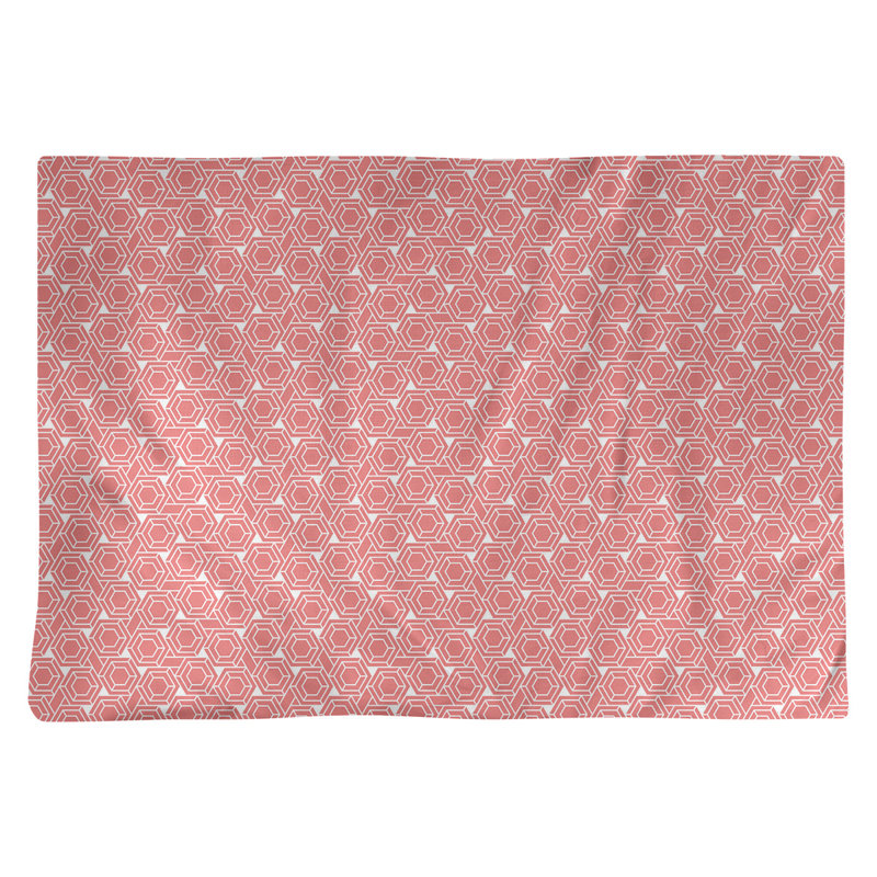 Napperon en treillis hexagonal alternatif de 18 po, Rouge pastel