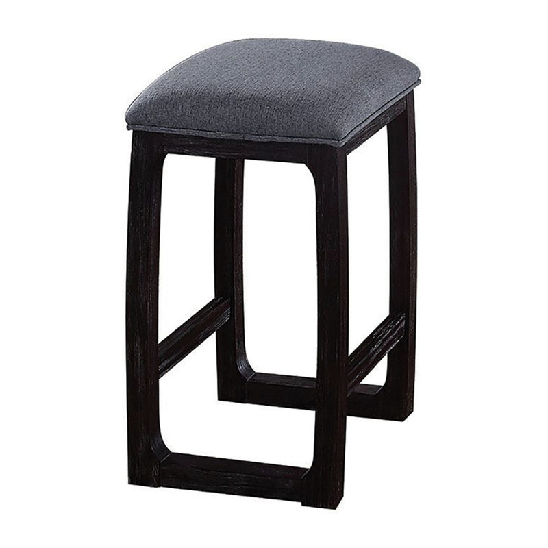 Tabouret de comptoir de style rustique avec siège gris