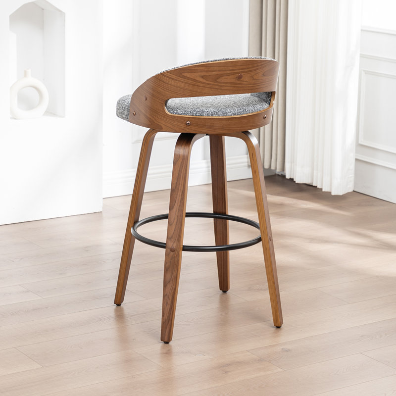 Swivel Upholstered Counter Stool, Counter Stool (63.5cm Seat Height)