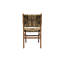 Chaise de salle à manger de style transitionnel brun 18,89 po avec siège confortable en tissage de banane